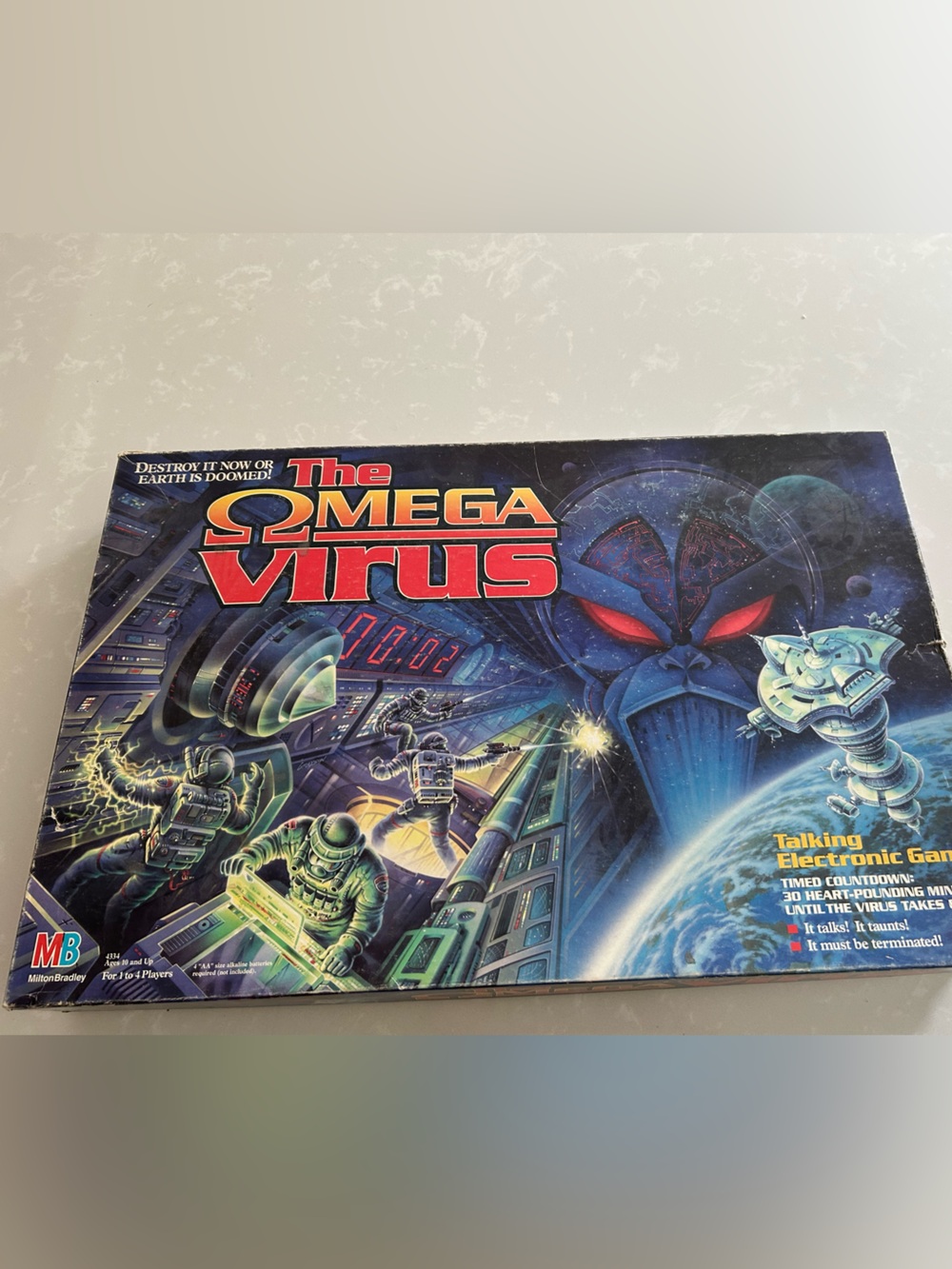 Vintage 1992 MB The Omega Virus Electronic Board Game COMPLETE & Working